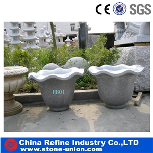 Yellow Granite Duck Sculpture Vase , Garden Decoration Flower Pot,Flower Stand,Planter Pots,Flower Vases,Outdoor Planters