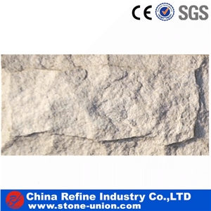Yellow Wooden Sandstone Mushroom for Wall Cladding,Split Face Mushroom Stone for Walling Cladding