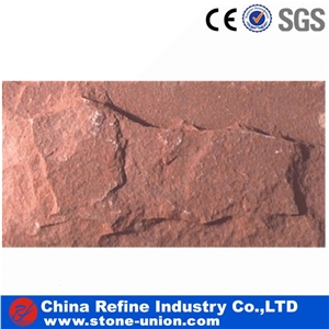 Yellow Wooden Sandstone Mushroom for Wall Cladding,Split Face Mushroom Stone for Walling Cladding