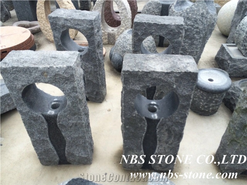 Grey Granite Natural Stone Oil Lanterns, Oil Burners