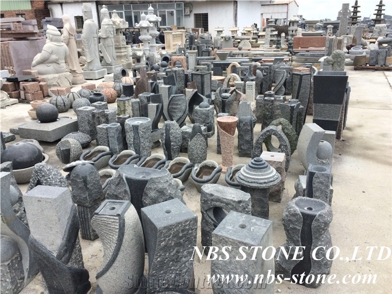 Grey Granite Natural Stone Oil Lanterns, Oil Burners