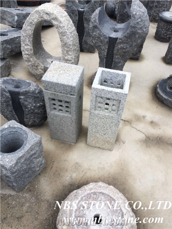 Grey Granite Natural Stone Oil Lanterns, Oil Burners