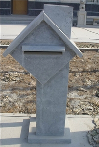 China Blue Limestone Mailbox, Letter Box, Chinese Post Box,Leiyan