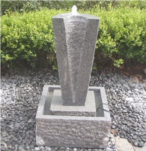 Dark Grey Granite Fountain Stone, Garden Fountain,Small Fountain,Water