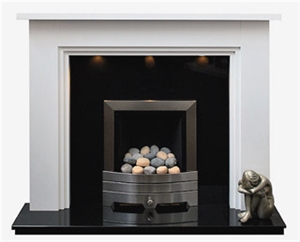 China Black Granite Fireplace Hearth