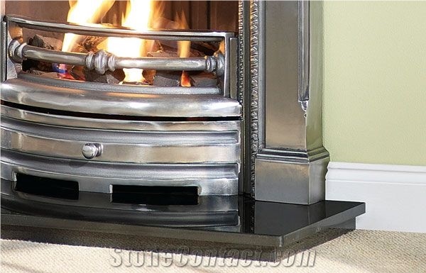 Fireplace Hearth Granite Polished High Quality, Black Granite Fireplace Hearth
