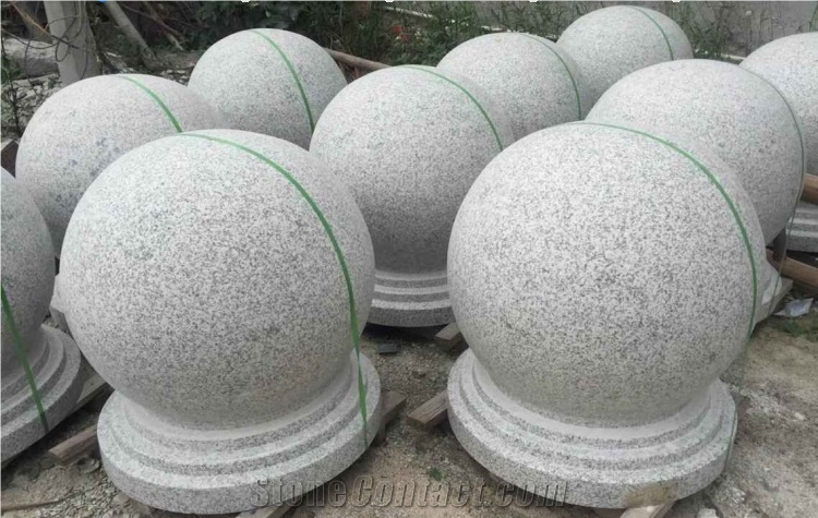 Hot Sale Chinese G603 Granite Polished Car Parking Stop Ball Stone