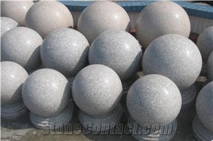 Hot Sale Chinese G603 Granite Polished Car Parking Stop Ball Stone
