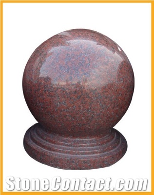 Hot Sale Chinese G603 Granite Polished Car Parking Stop Ball Stone