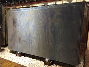 Azul Macaubas Blue Quartzite Polished Slabs & Tiles, Brazil Luxury Blue Quartzite Slabs, Cheap Blue Quartzite Flag Slabs