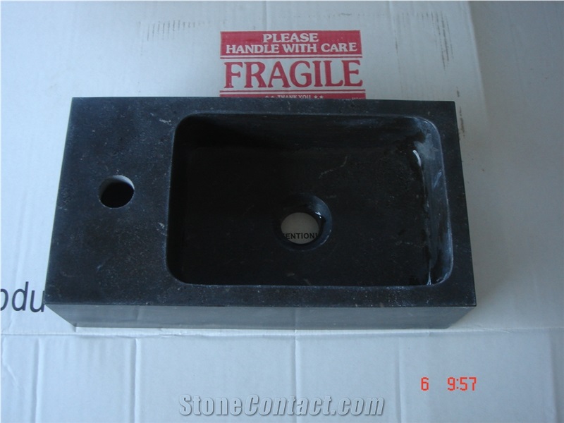 China Blue Stone Square Wash Basins, Rectangle Kitchen Sinks, Blue Stone Basins