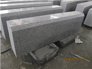 China G603 Light Grey Granite Kerb Stone, Cheap Grey Granite Polished + Chamfer Surface Curbstone, China Granite Road Side Stone
