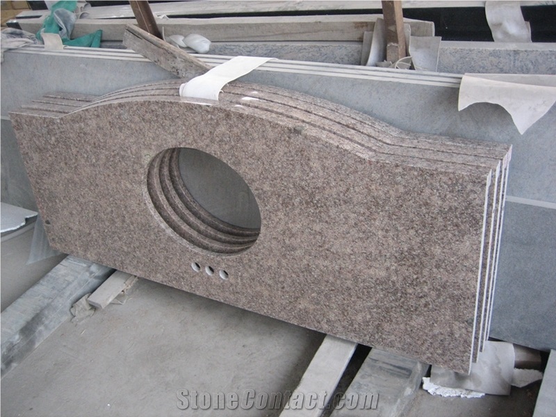 China Granite G611 Pink Color Polished Kitchen Countertop
