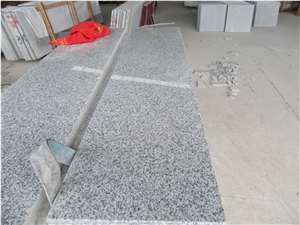 China Popular Cheap Light Grey Granite G603 Polished Stair Steps, Treads and Risers, Steps with Polished Beveled Edges, Staircase Threshold, Natural Building Stone Decoration, Quarry Owner