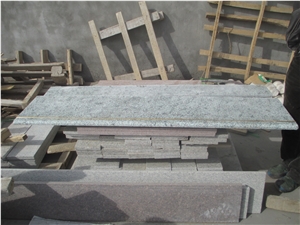 China Tianshan Blue Granite Polished Stair Steps, China Blue Granite Treads and Risers, Cheap Blue Granite Steps with Metal Anti-Slip Strips