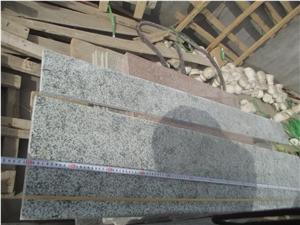 China Tianshan Blue Granite Polished Stair Steps, China Blue Granite Treads and Risers, Cheap Blue Granite Steps with Metal Anti-Slip Strips