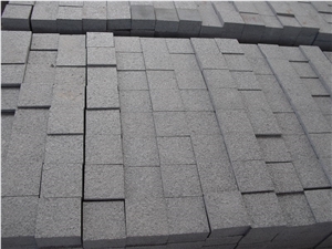 Dark Grey Granite G654 Granite Cube Paving Stone,Top Flamed 10x10 Dark Grey Granite G654 Granite Cube Paving Stone,Top Flamed 10x10