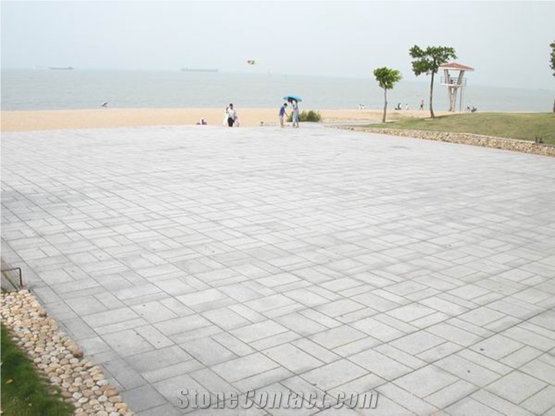 Dark Grey Granite G654 Granite Cube Paving Stone,Top Flamed 10x10