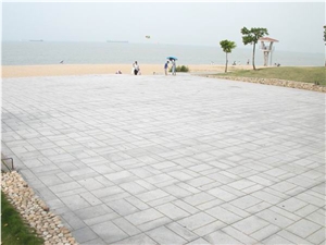 Dark Grey Granite G654 Granite Cube Paving Stone,Top Flamed 10x10