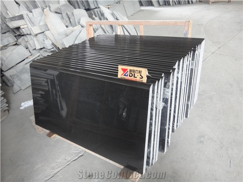 Mongolia Black Basalt Kitchen Countertops, China Absolute Black Basalt Worktops, Black Basalt Kitchen Island Tops