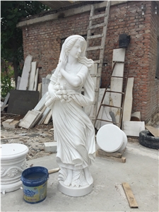 Alabaster Human Sculptures,White Marble Statues,Garden Sculptures,Abstract Art Sculptures.