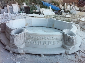 China White Marble European Style Fountain Statue,Carved Fountain,White Marble Fountain for Garden Decoration,Exterior Sets