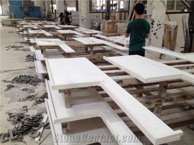 China White Quartz Stone Countertop,Bathroom Countertops,Bathroom Vanity Tops,Quartz Stone Vanity Tops