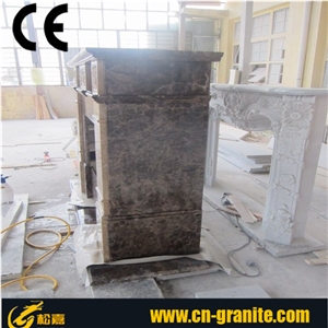 Emperador Dark Marble Fireplace Design,Western Style Marble Decorating