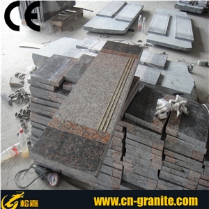 G664 Red Granite,Natural Stone Stair Treads,China Voilet Luoyuan,Pink Granite Stone Steps,Red Granite Stair Treads,Stair Theshold,Granite Stair Steps Price,Building Materials Stone Steps Stair