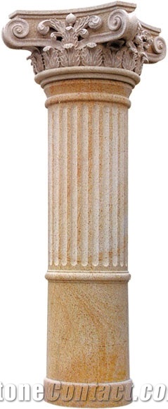Grey Marble Sculptured Column,Architectural Columns,Column Base,Pedestal Columns.