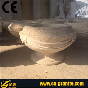 Yellow Granite Planter Pots,Flower Pot,Flower Pot Stone,Exterior Flower Pots,Decorative Garden Stone Flower Pot,Garden Flower Pot,Flower Pot Molds,Concrete Flower Pot Molds