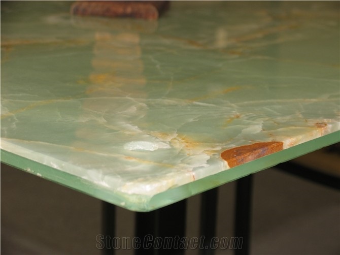 Onyx Laminated on Glass