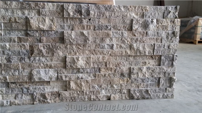 Silver Travertine Splitface Panels