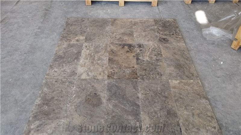 Silver Travertine Tiles & Slabs, Grey Travertine Floor Tiles, Covering Tiles