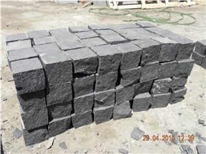 Black Basalt Flamed Cubestone, Natural Black Basalt Cube Stone, Mongolia Black Basalt Cube Stone