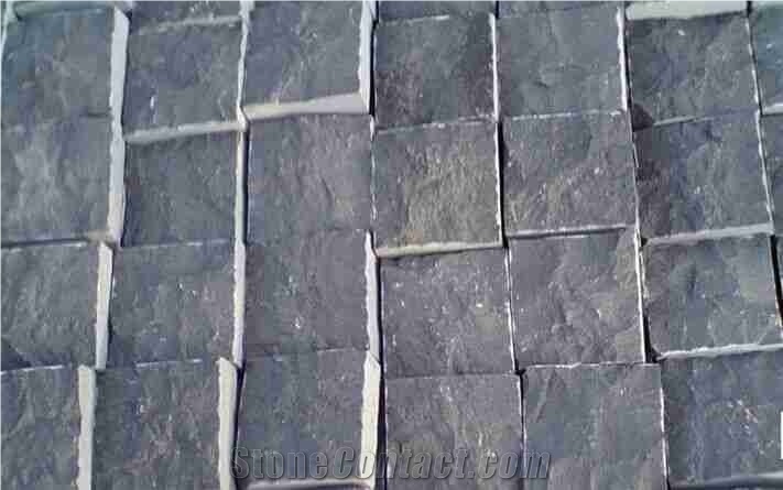 Black Basalt Natural Split Cubestone, Natural Black Basalt Cube Stone/Cobble Stone