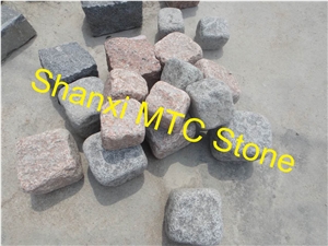 Various Coloured Granite Cubes& Granite Cobble Stone with Natural Split Finish or Custom-Made Finish