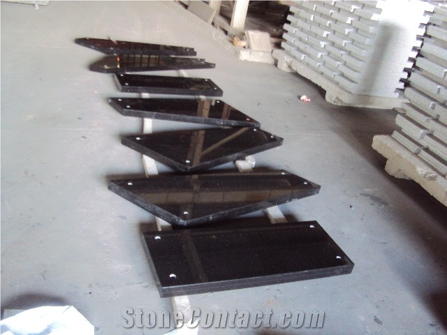 Black Galaxy Granite Double Steps/Stairs/Treads/Staircase