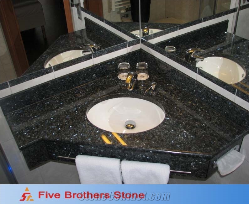 Blue Pearl Granite Bathroom Vanity Countertop