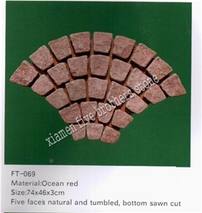 Dayang Red Granite Fanshaped Paving Stone, Pavers for Courtyard/Driveway/Garden Stepping/Walkway Dayang Red Granite Fanshaped Paving Stone, Pavers for Courtyard/Driveway/Garden Stepping/Walkway