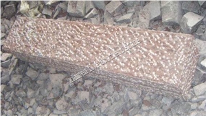Dayang Red Stone Granite Bushhammered Palisade Kerbstone/Road Stone