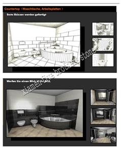 Full Set Black Granite Vanity Top,Granite Sink,Granite Bathroom Countertop,Bath Design