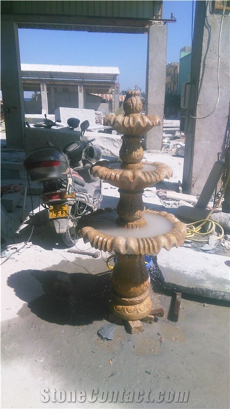 G682 Granite Garden Fountain, G682 Yellow Granite Ball Fountain