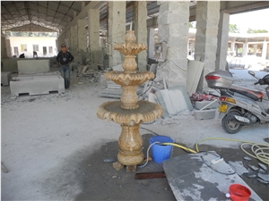 G682 Granite Garden Fountain, G682 Yellow Granite Ball Fountain