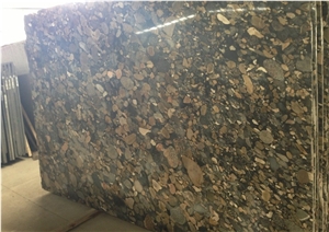 Gold Black Mosaic Granite Slabs & Tiles