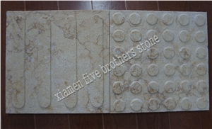 Golden Marble Blind Road Stone, Golden Marble Paving Stone