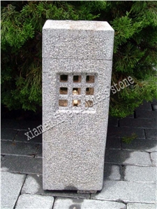 Granite Garden Lamps & Lanterns with Light for Outdoor