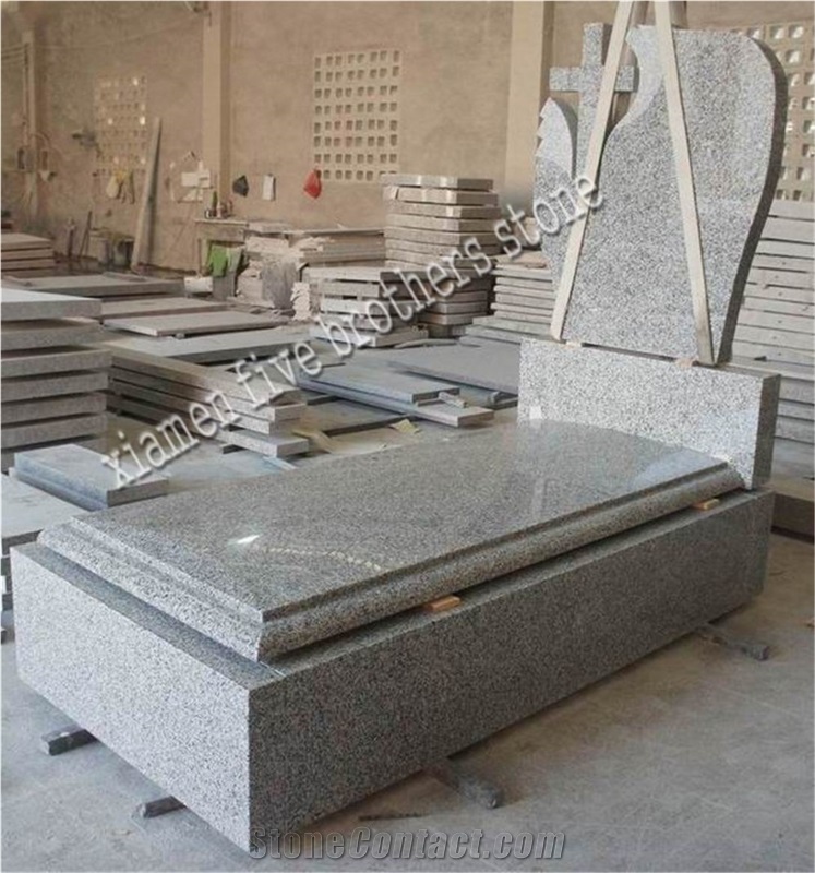 Grey Granite Memorial Monument Tombstone, Grey Granite Monument & Tombstone