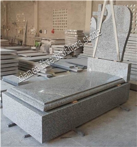Grey Granite Memorial Monument Tombstone, Grey Granite Monument & Tombstone