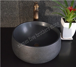 Leather Finish Mongolia Black Basalt Sinks & Basins Leather Finish Mongolia Black Basalt Sinks & Basins